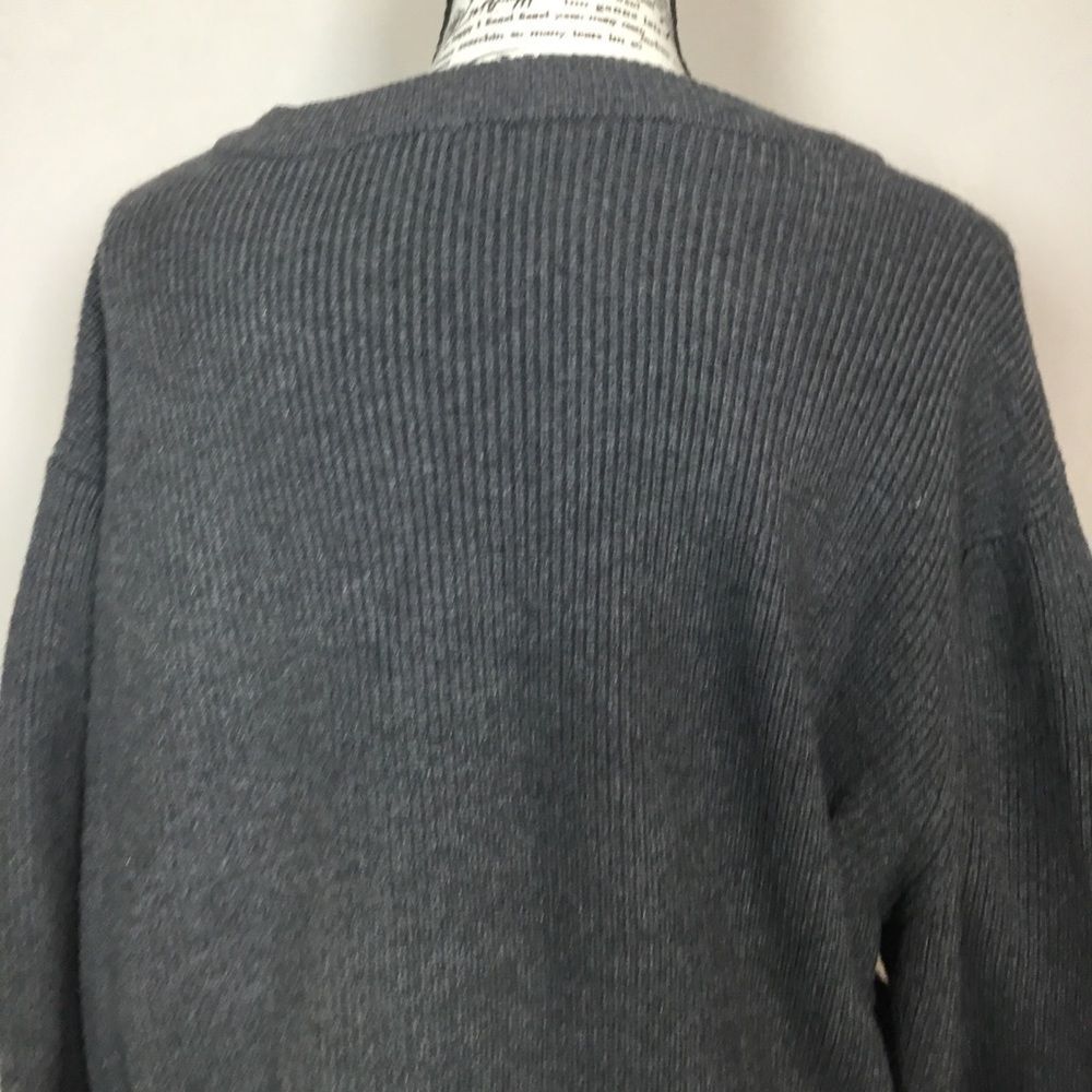 Zara diagonal knit sweater round neck warm cozy winter cabincore layering sz M - Picture 6 of 8